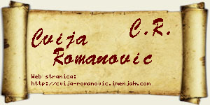 Cvija Romanović vizit kartica
